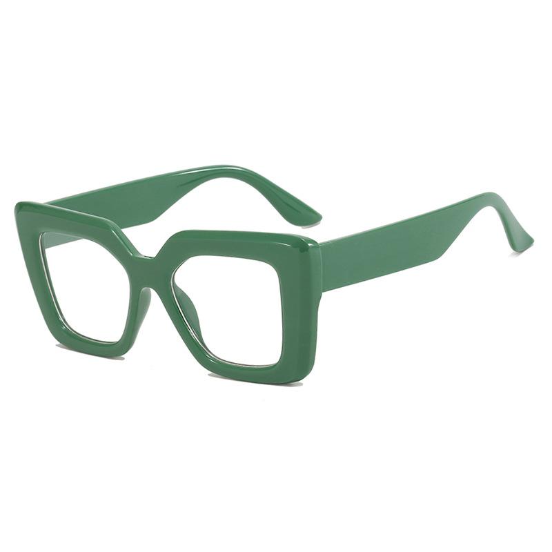 Damen-Brille für Studenten, Pendler, Reisen, Anti-Blaulicht, modische Persönlichkeit, Retro, literarisch, klassisch, Katzenauge, großer Rahmen, schlichte Brille