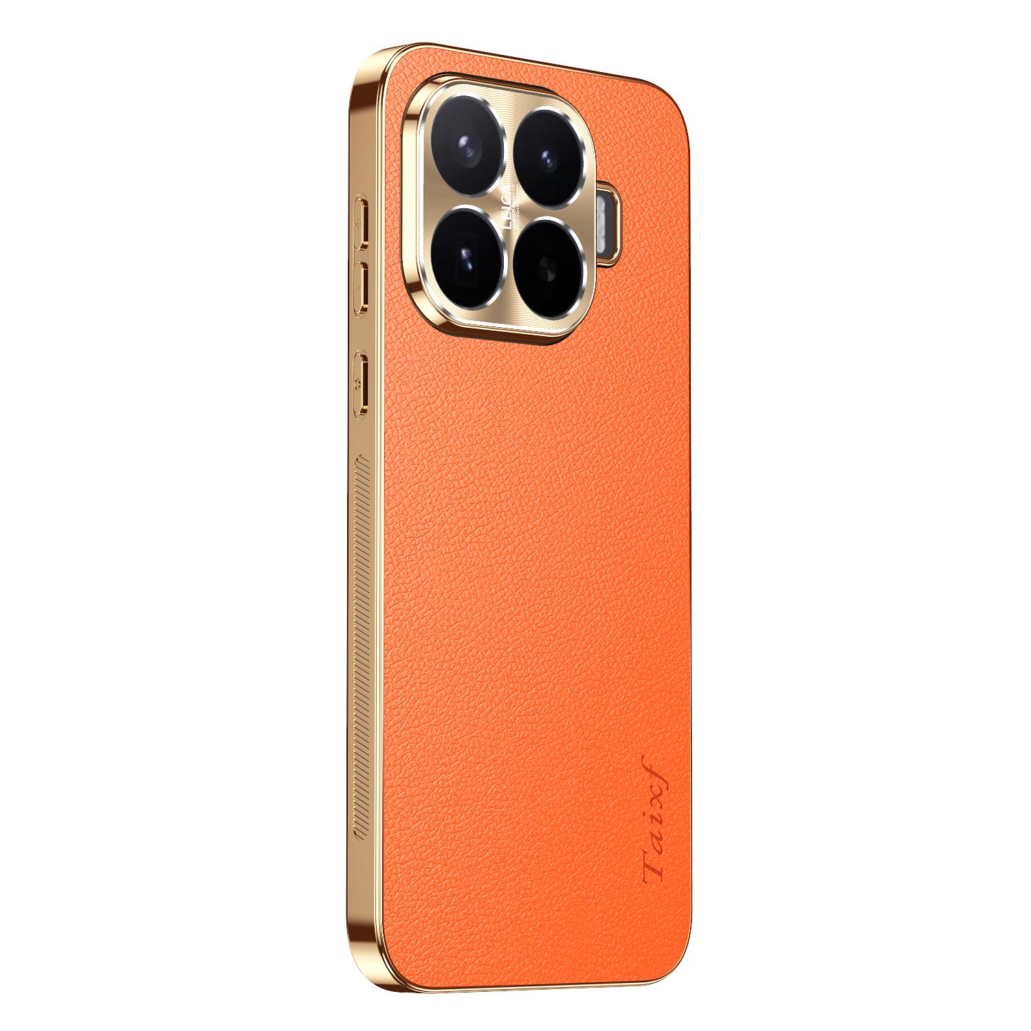 Für Xiaomi 17T/17T pro Hülle Luxus-Leder Litschi-Nubuk-Abdeckung Für Mi Xiaomi 17T pro Stoßfester Stoßfänger Funda Xiaomi 17T Pro orange
