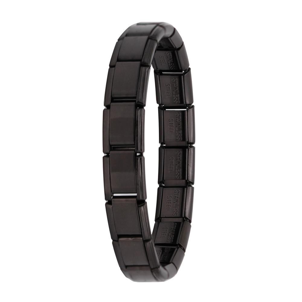 Charm-Armband, neuer Damen-Schmuck, 9 mm breit, italienisches elastisches Charm-Armband, Schmuck, modischer Armreif aus 304 Edelstahl, Vakuum-Galvanik
