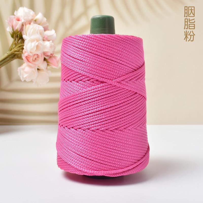 Leichtes Eis-Seidengarn für Sommer DIY Handgewebter Sonnenhut Tasche Schuhe Kissen Bastelseil Hohlwolle Häkeln Kissen