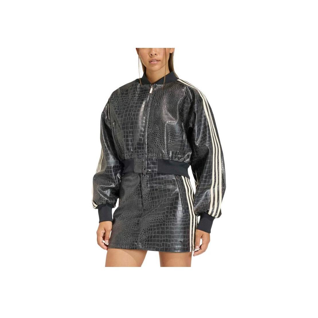 Adidas Originals SST FW25 Bequeme gestreifte Jacke mit Stehkragen, kurzärmelig, für Damen, Jacke KE5035 XL