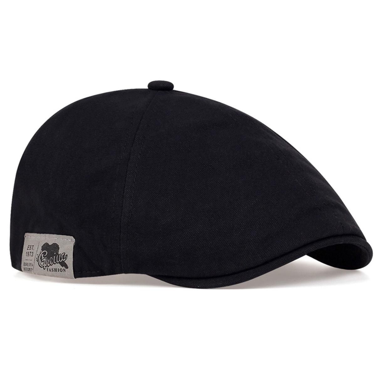 Classics Side Decoration Schirmmütze Herren Damen Outdoor Sonnenschutz Baskenmütze Künstler Zeitungsjungenmütze Trucker Caps schwarz