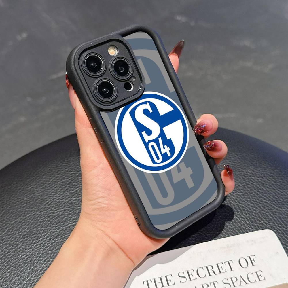 S-Schalke 04 Silikon Handyhülle Für iPhone 17 Air 17 16 15 14 13 12 11 Plus Pro Max Stoßfest Weiche Hülle iPhone 16 plus