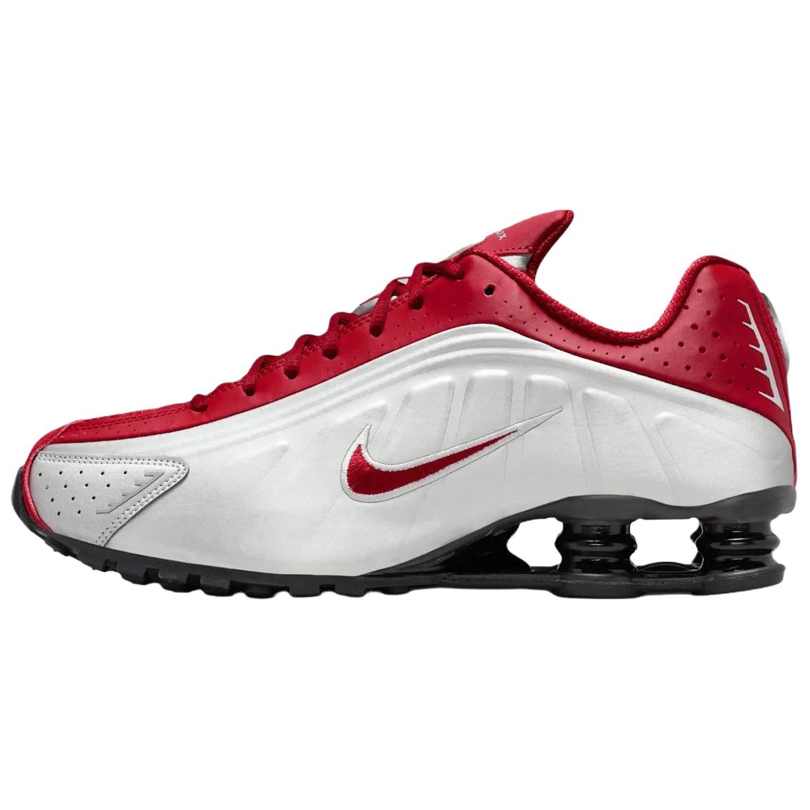 Nike Shox R4 Metallic Silver Black Team Crimson Herren Sneaker Rot HQ1988-009 40.5 white