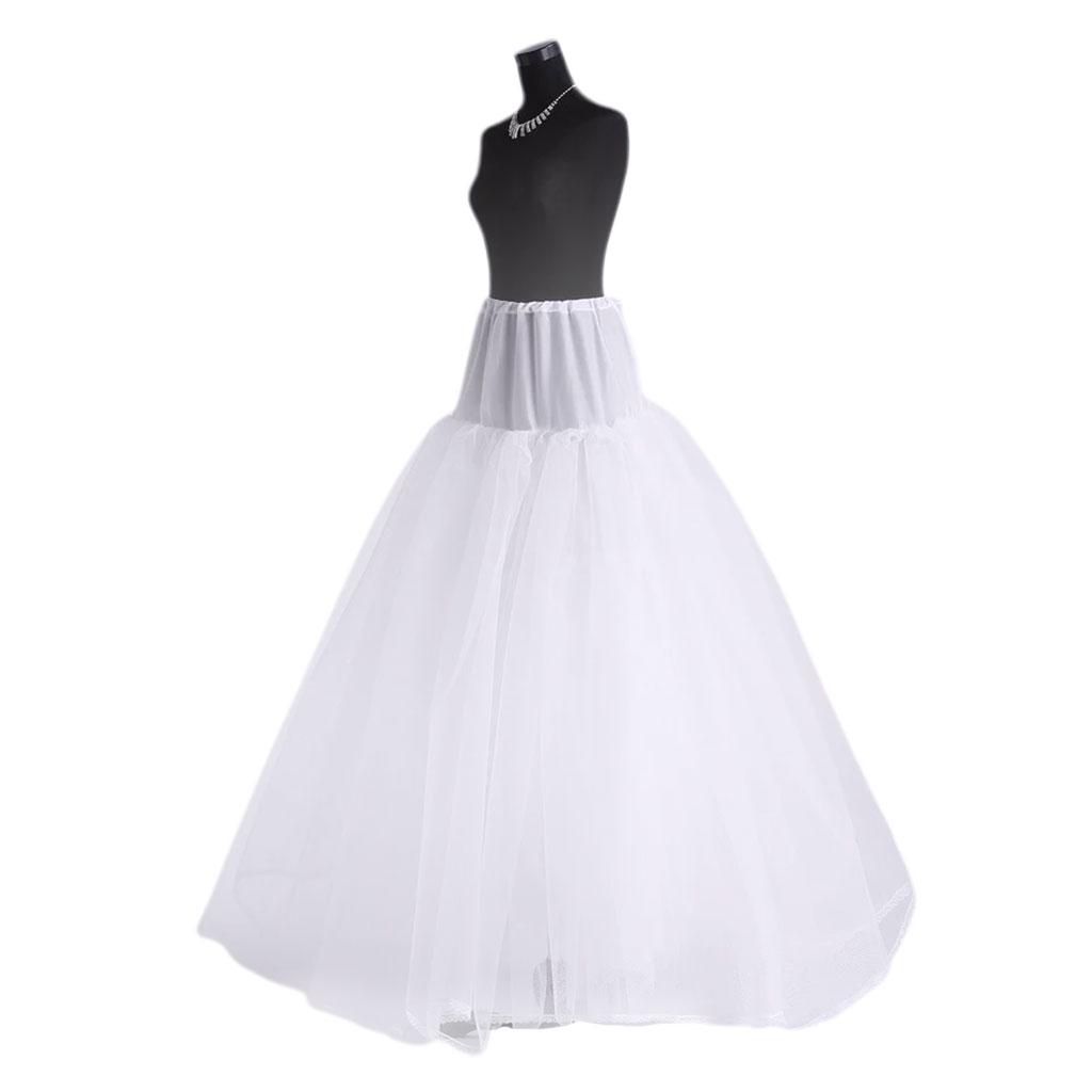3-lagiges hartes Netz, weicher Halt, kein Reifenkleid, flauschiger Petticoat, Braut-Futterrock, Slip-Röcke weiß