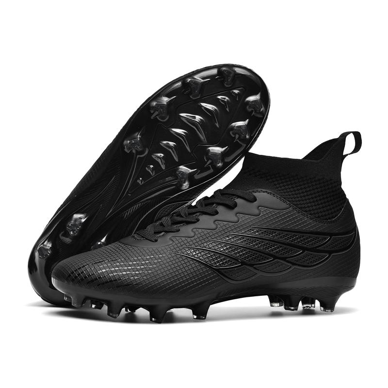 Unisex Fußballschuhe Outdoor/Indoor Jungen Mädchen Fußballschuh Professionelle Futsal Fußballtraining Turnschuhe 39 schwarz