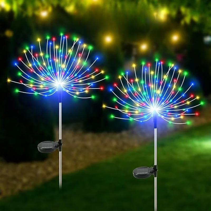 1 Stück Outdoor Solar Pfadlichter Wasserdicht Garten 8 Modi Lichterkette Weihnachten Solarlicht für Outdoor Feiertagsdeko Weihnachtslicht 120Led bunt