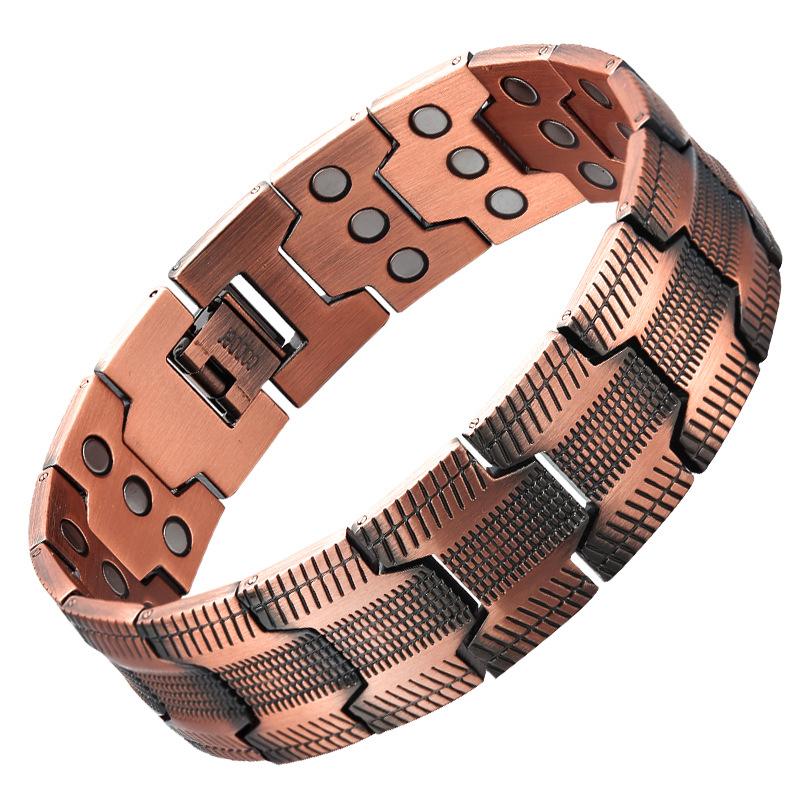 1 STÜCK 3X Kupferarmband für Herren Reines Kupfer Magnetarmband für Gelenkschmerzen mit Starken Magneten Therapie Schmuck Geschenke für Herren