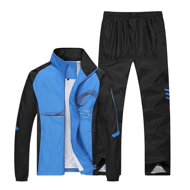 Männer Casual Trainingsanzug Langarm Jacke und Hosen Sets Männer Anzug Frühling Herbst Trainingsanzug 2 Stück Sets XXL
