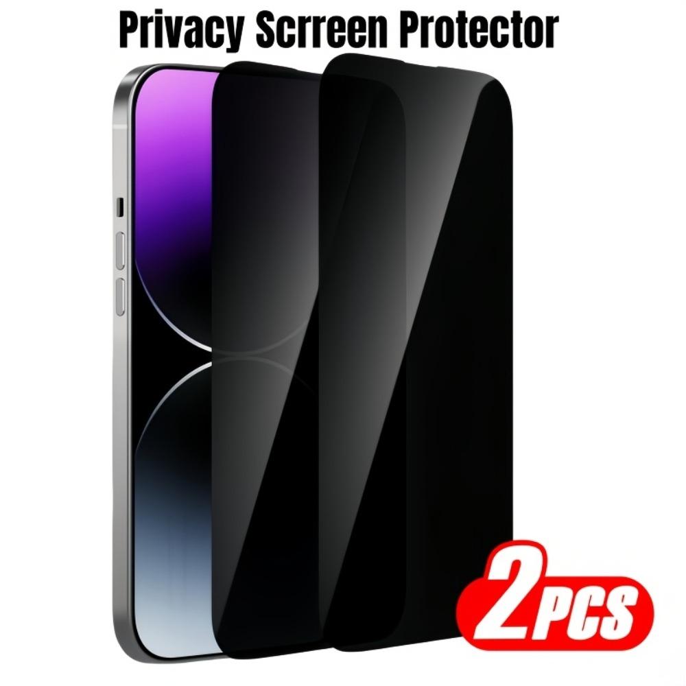 2 Stück Datenschutzglas für iPhone 15 16 17 Pro Max XR XS Max gehärtetes Glas für iPhone 11 12 13 14Pro Mini 7 8Plus Glas iPhone 17 pro max reinfarbig
