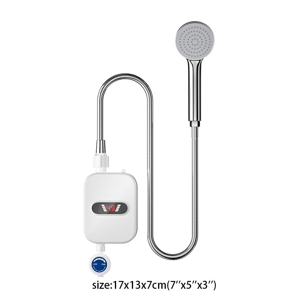 3500W Elektrischer Mini-Sofortwassererhitzer Dusche Badezimmer Armatur Hahn Erhitzen 3 Sekunden für Küche Outdoor Camping Badezimmer US plug