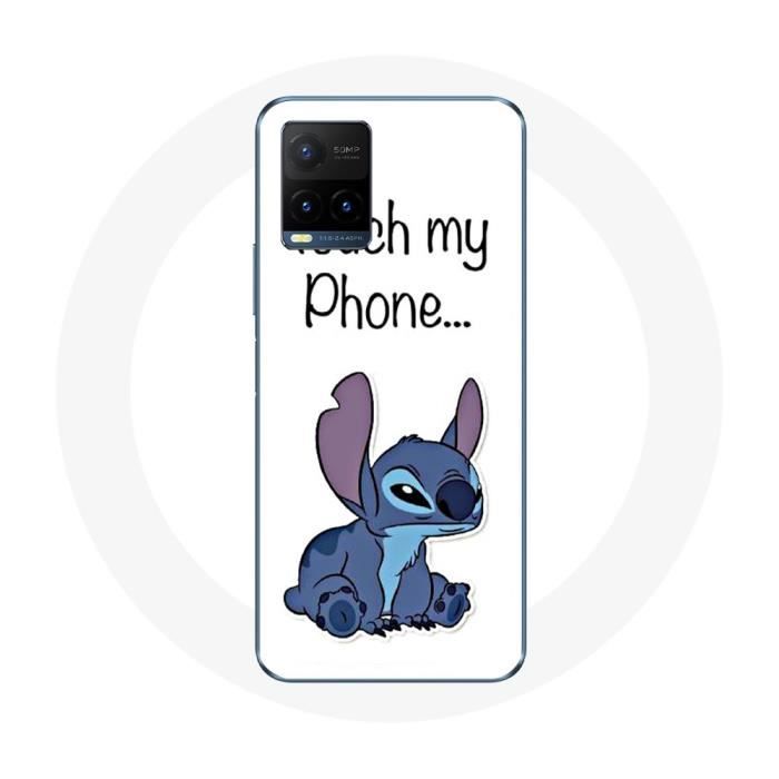 Coque pour Vivo Y21s 2021 / Y21 2021 Lilo et Stitch mignon Fond blanc