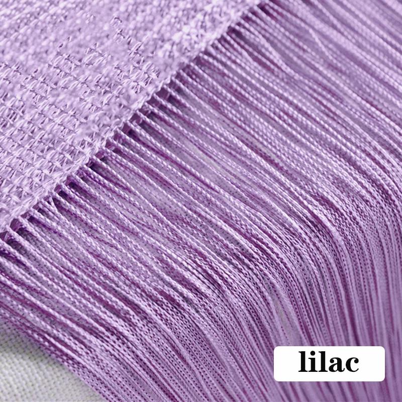 300 cm x 300 cm Fadenvorhänge Bildschirm Band String Trennwand Rollo für Wohnzimmer Tür Wand Fenster Panel Quaste Vorhang W100CM X H200CM lila