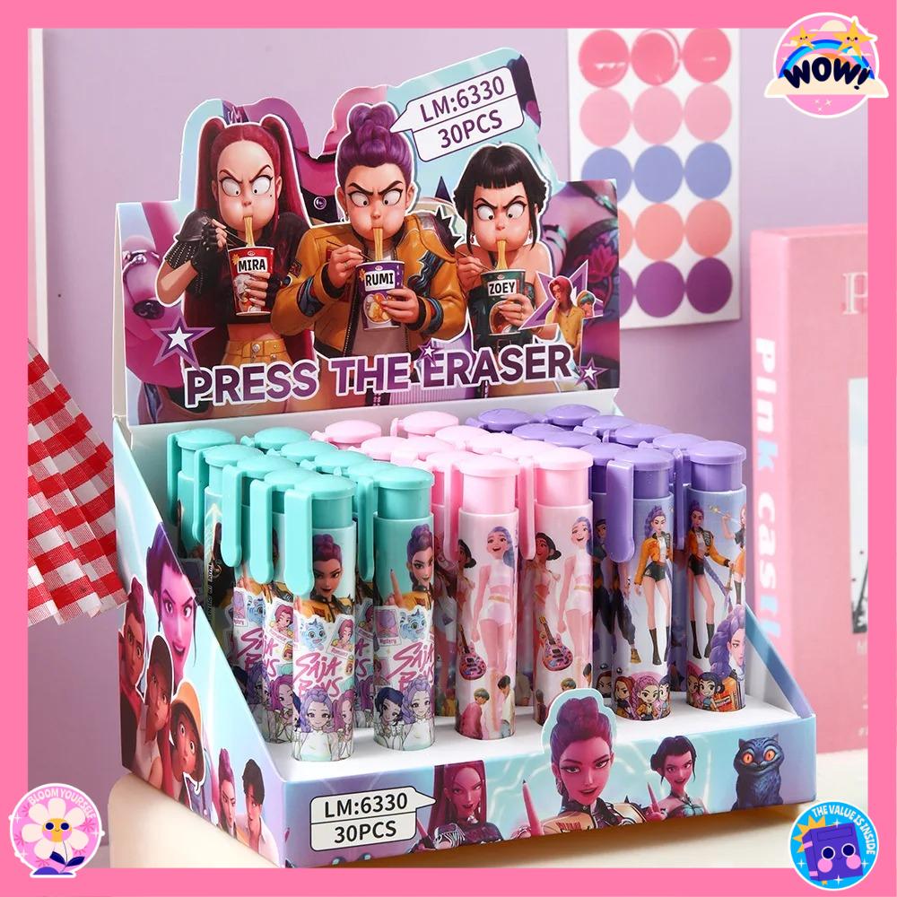 Schönes 1/18 Stück Hexenjagd-Trupp Druck-Radiergummi K-POP Stift-Typ Korrektur-Radiergummi Hohe Schönheit Grundschul-Schreibwaren ranodm-10pcs