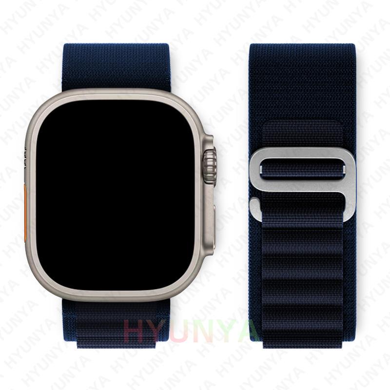 Alpines Armband für Apple Watch Armband Serie 10 9 8 7 SE Ultra 2 41mm 42mm 45mm 46mm 49mm 40mm 44mm IWatch Correa Armband 42-44-45-46-49mm mitternacht