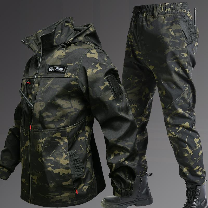 Luxuriöser Trainingsanzug Herren Herren Sportanzüge Trainingsanzug Sportanzug Mann Kleidung Wasserdicht Winddicht und Warm Assault Suit 175 black