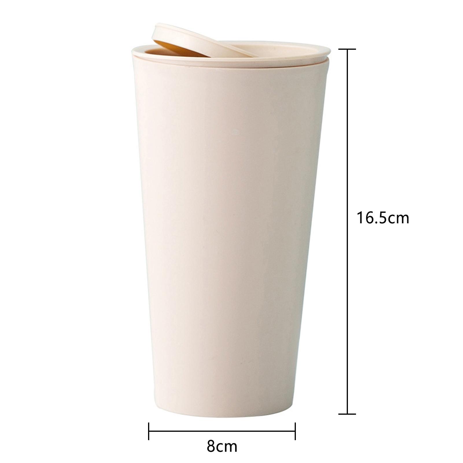 Mini-Schreibtischmülleimer Kleiner Mülleimer mit Deckel Schlafzimmer-Mülleimer Abfalleimer Sauberer Arbeitsbereich Aufbewahrungsbox Heimschreibtisch-Mülleimer khaki