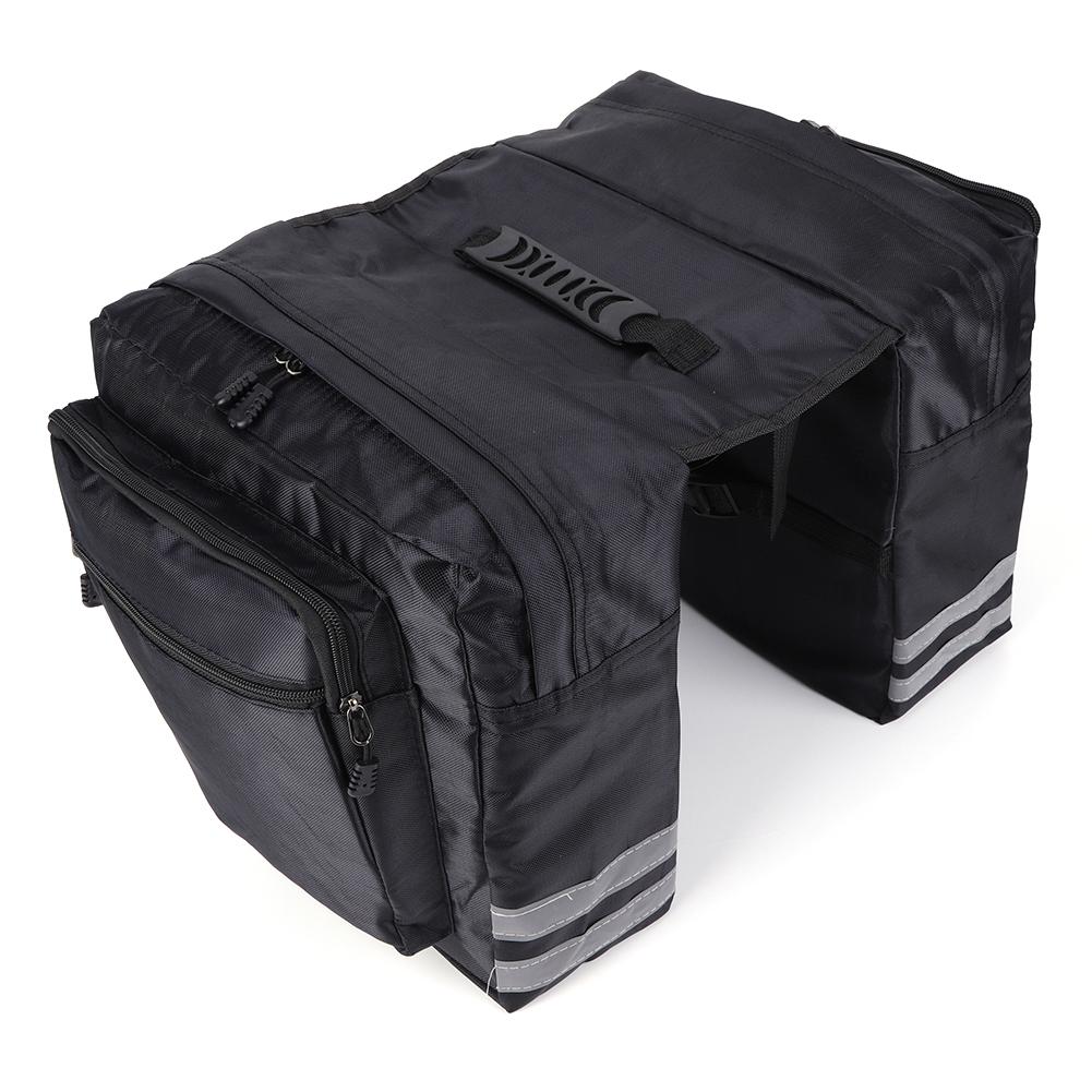 20L MTB Fahrradträgertasche Wasserdichte Fahrrad-Hinterradgepäckträgertasche Fahrrad-Hinterradträger Doppelte Packtasche Fahrradzubehör schwarz