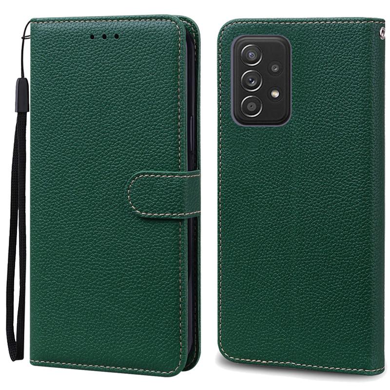 A52 A52S Fall Für Samsung Galaxy A52 Fall Leder Brieftasche Flip Fall Für Samsung Galaxy A52s Fall 5G Schutzhülle fundas Samsung A52 4G 5G dunkelgrüne