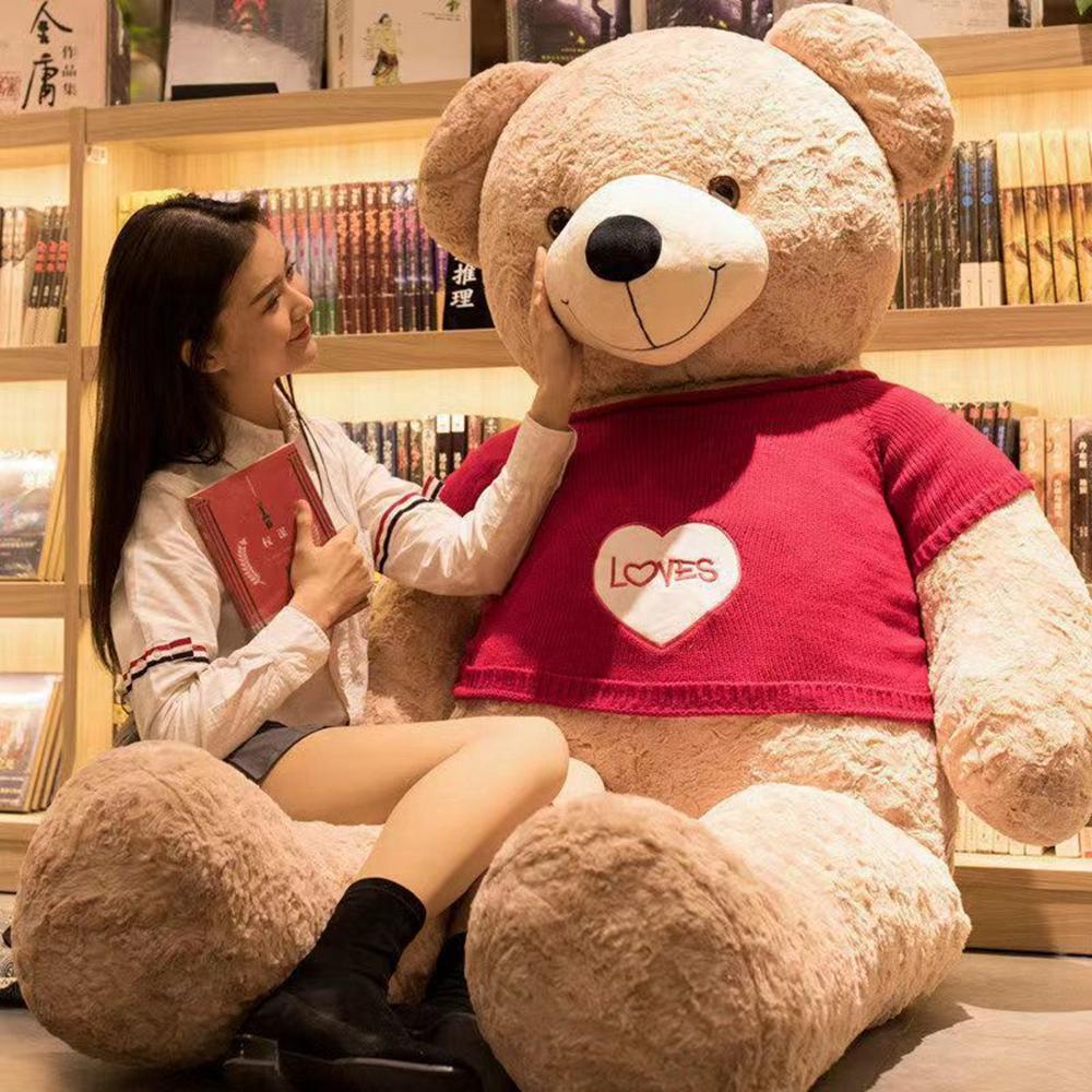 60CM großes Kawaii Teddybär Plüschtier Superweiches Drag Bow Schlafberuhigendes Dekokissen Puppe Kindergeburtstag Weihnachtsgeschenk 60cm
