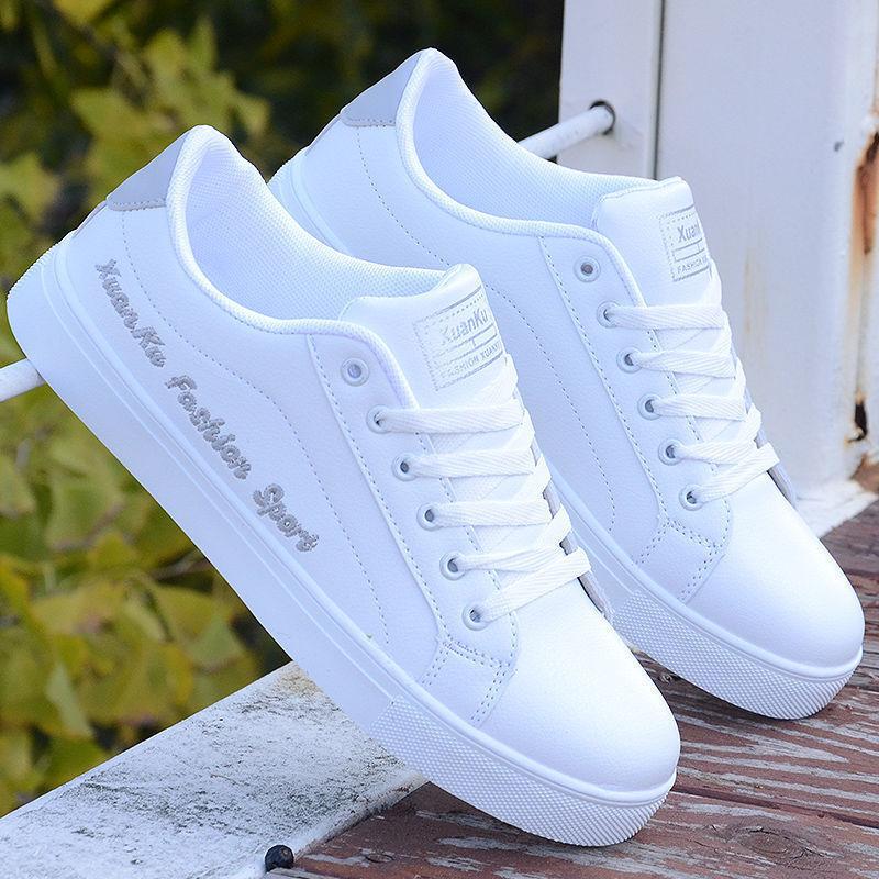 Männer Casual Sportschuhe Pu Leder Schuhe Sneakers Herrenmode Trend Weiße Schuhe 39 grau