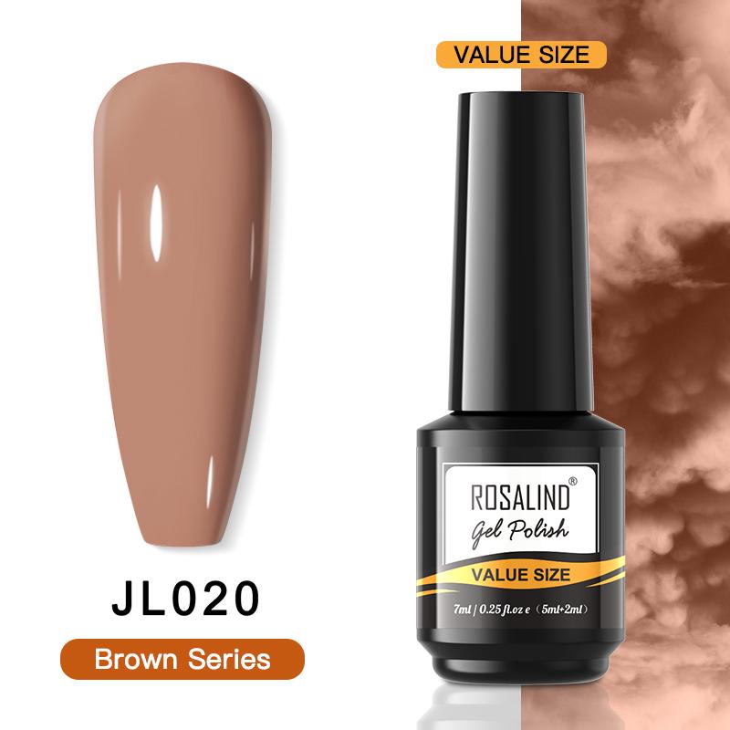 ROSALIND Nagellack Gel Braun Nude Farbe Gel Nagellack Langlebiger Lack Nagellack Basislack Gellack für Nail Art Design