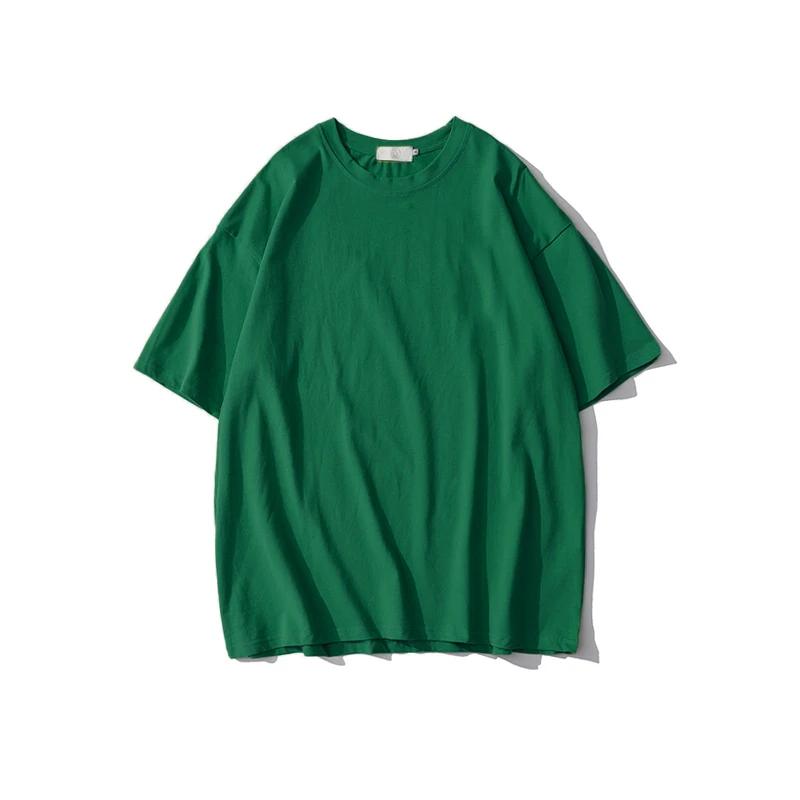Sommer solide reine Baumwolle T-Shirts Frauen Harajuku Übergroßen Kurzarm y2k Tops Unisex Koreanische Streetwear Casual Basic T-Shirt Weibliche Gute Qualität XXXL hellgrüne