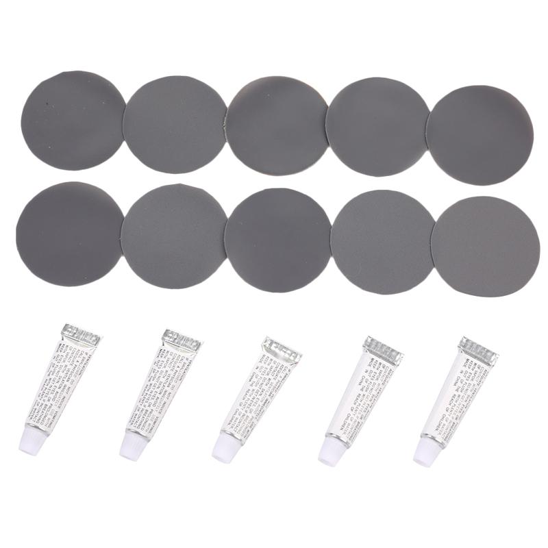 10 Stück PVC-Kleber für Luftmatratze, Bett, Boot, Sofa, Reparaturset, Flicken, Kleber graue