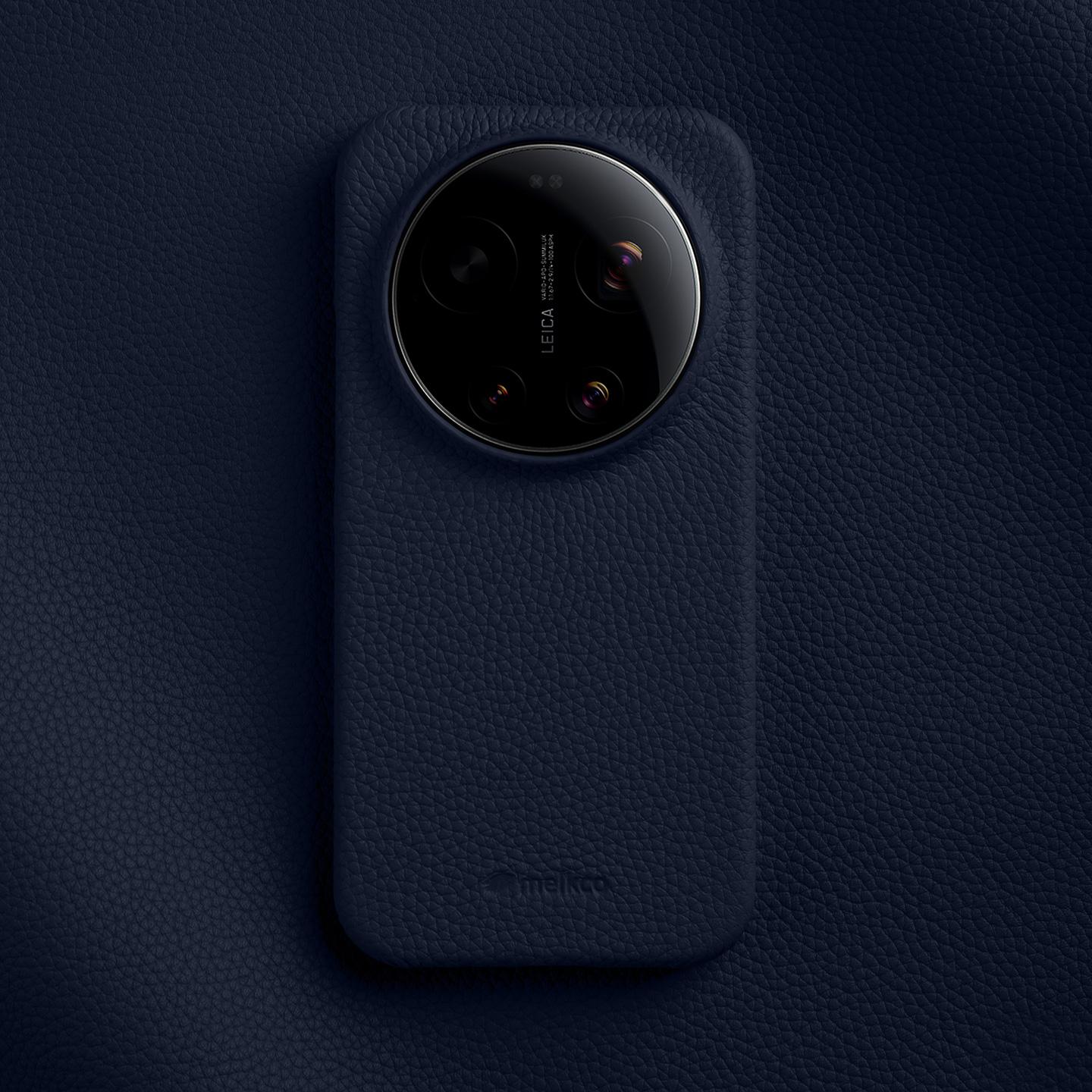 Melkco Echte Leder Handyhülle für Xiaomi 17 Ultra Mi 15 Ultra Mi15 Pro Kabelloses Laden Mikrofaser Innere Rückseite+Metalllinse Xiaomi 17 Ultra dunkelblaue