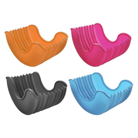 1/4-teiliges Silikongestell, einziehbare Burger-Festbox, berührungsloser Burger-Clip, wiederverwendbarer Burger-Box-Halter, Hamburger, spülmaschinenfest, Sandwich-Clip in Lebensmittelqualität