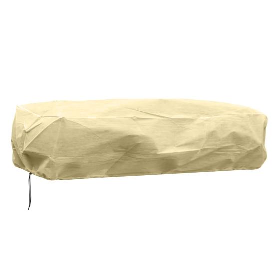Rechteckiger Pflanzkastenschutz schützt Pflanzen vor Frost, Wind, Regen, Tieren, Blumenkastenabdeckung für Terrasse, Hof, Balkon, Fensterbank 150CM beige