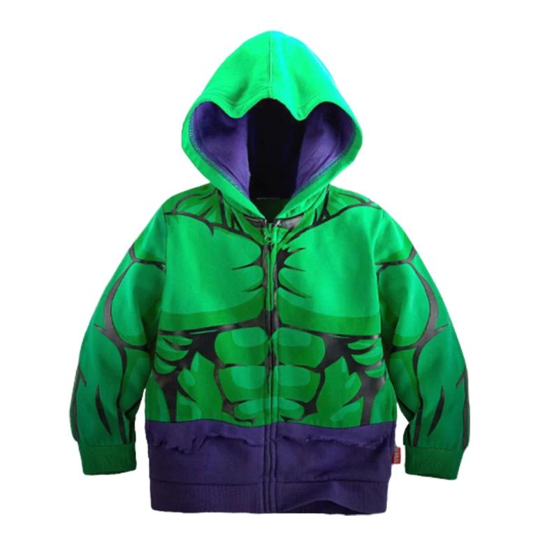 Neue Modelle Marvel Sweatshirt Hulk Spiderman Captain America Avengers Pullover Cartoon Oberteil Reißverschluss Kapuzenpullover Kinderkleidung 100