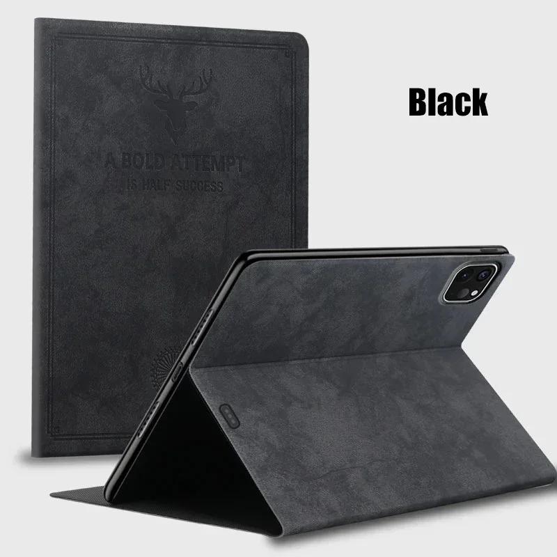 Premium Hirschkopf Neue Hülle für IPad Pro M5 11 13 Zoll Tablet-Hülle Für iPad A16 11. Air 7 M3 11 13  Funda Leder Tablet-Hülle iPad Air7 11 M3 2025 schwarz