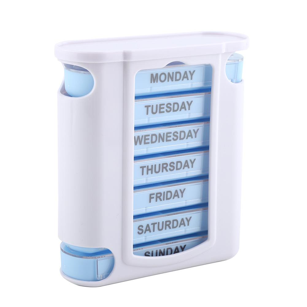 Tragbare 28 Fächer 7 Schichten Kunststoff Medizin Medikament Aufbewahrungsbox Reise