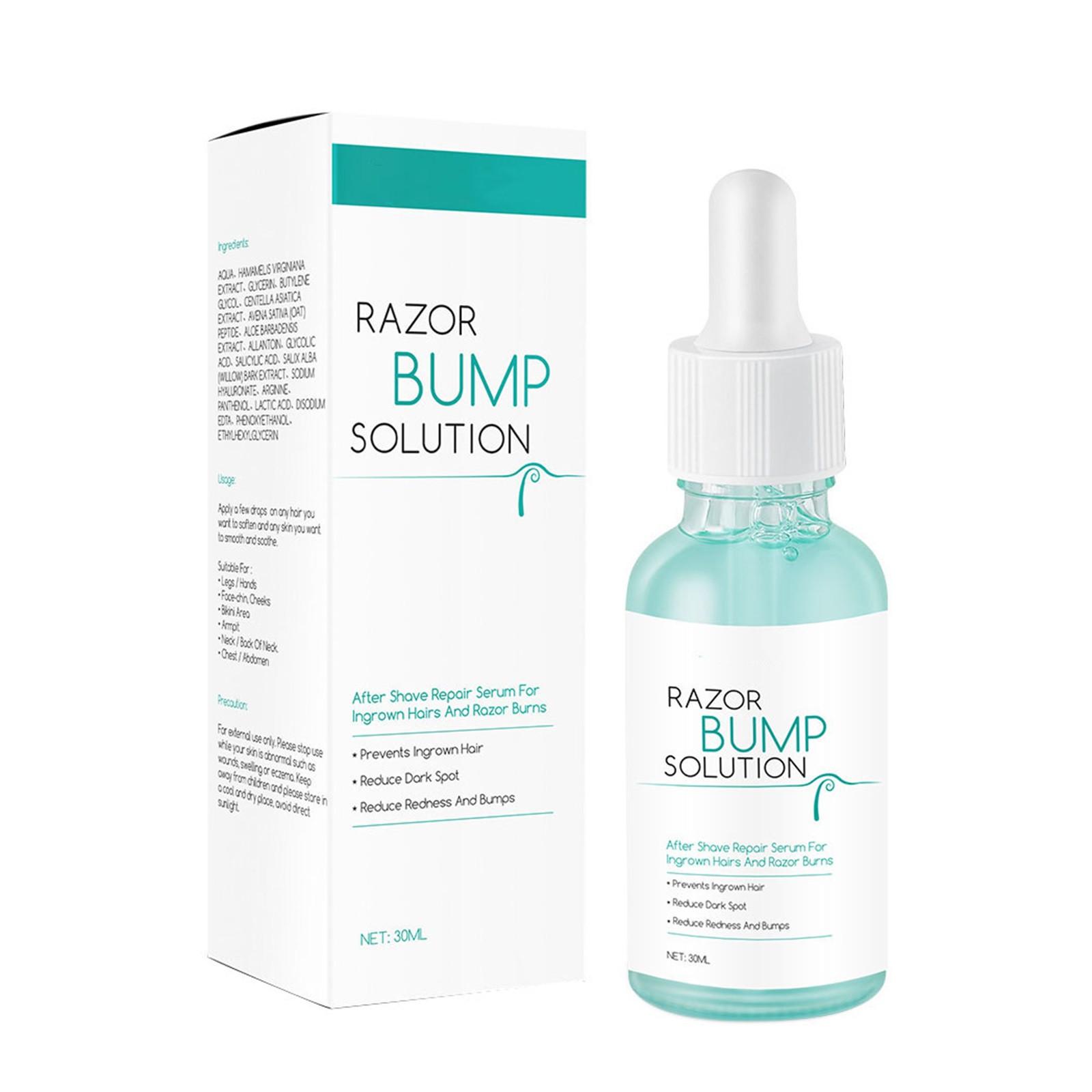 Sanftes Serum gegen eingewachsene Haare, 30 ml, reparierendes Serum gegen Rötungen, Beulen und eingewachsene Haare nach der Rasur. One Size