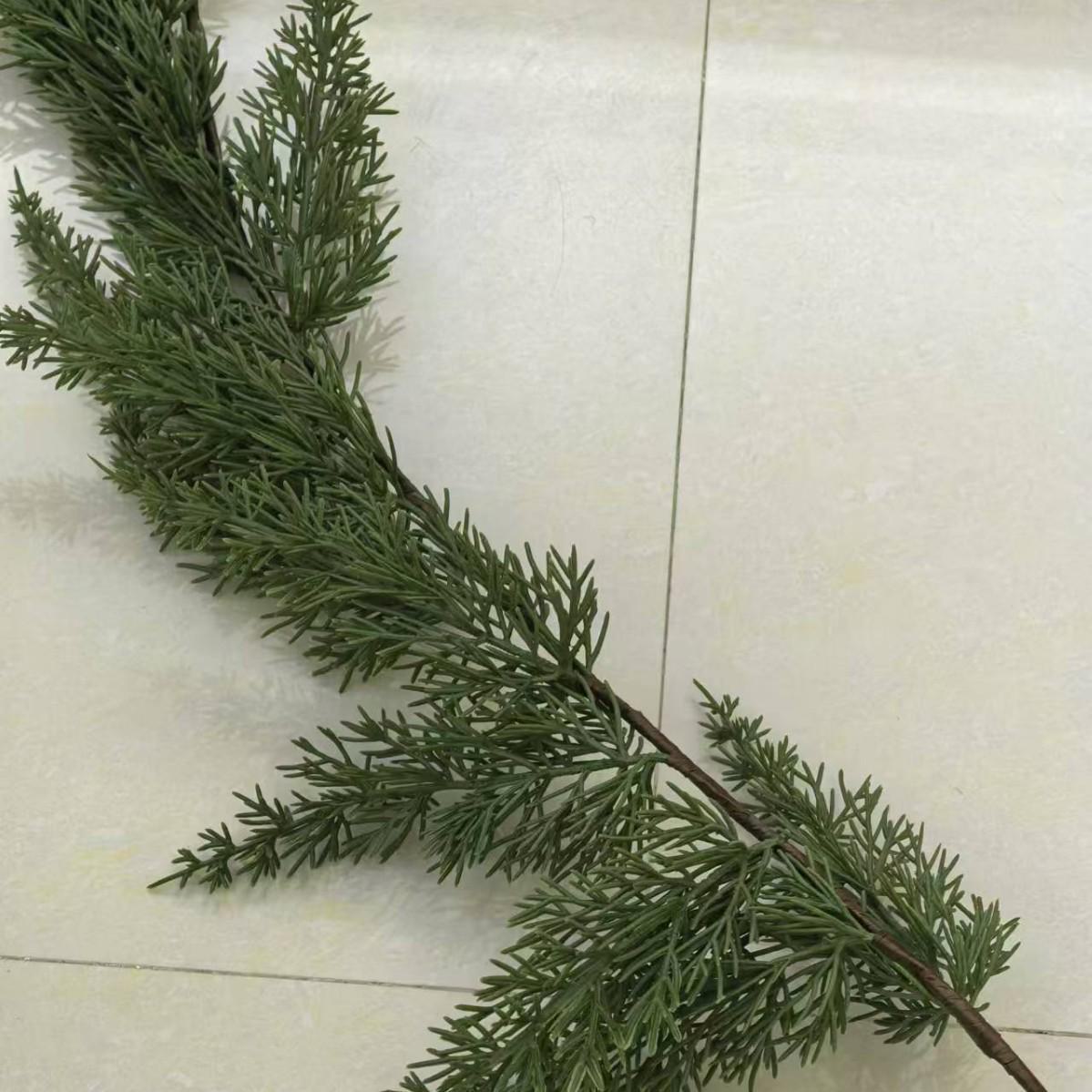 180 cm künstlicher Fuchs-Kiefernnadel-Rattan mit weichen Kiefernnadeln - grüne Weihnachtsdekoration für zu Hause