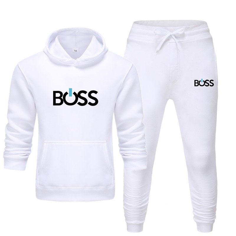 2024 Neue Herren Damen Herbst und Winter Neue Print Style Casual Solid Hoodie Set Paar Set Jogginganzug S