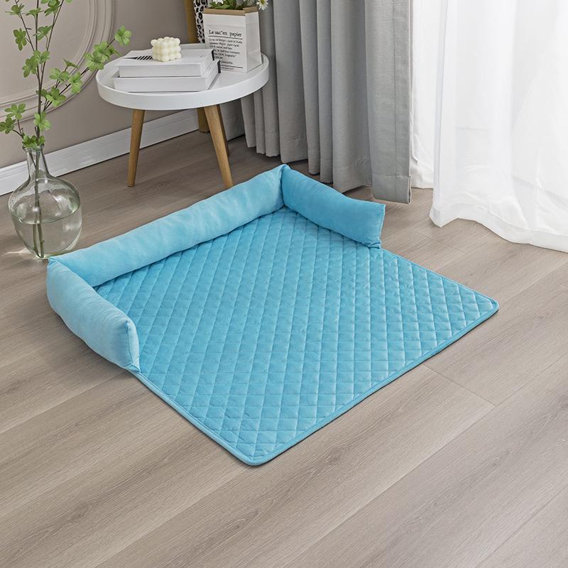 Hundehütte Katzenhaus Vier Jahreszeiten Einfach Wasserdicht Weich Komfort Hundematte Katzenbett Rutschfest Haustier Sofa Kissen 70*60CM