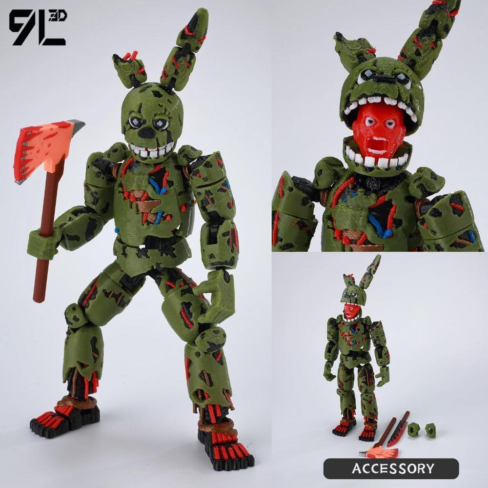 9L3D Gedruckt FNAF Freddy Fazbear's Pizza Springtrap Spielzeug Actionfiguren Anime Modell Lucky13 Dummy13 Titan13 Ornamente Geschenke
