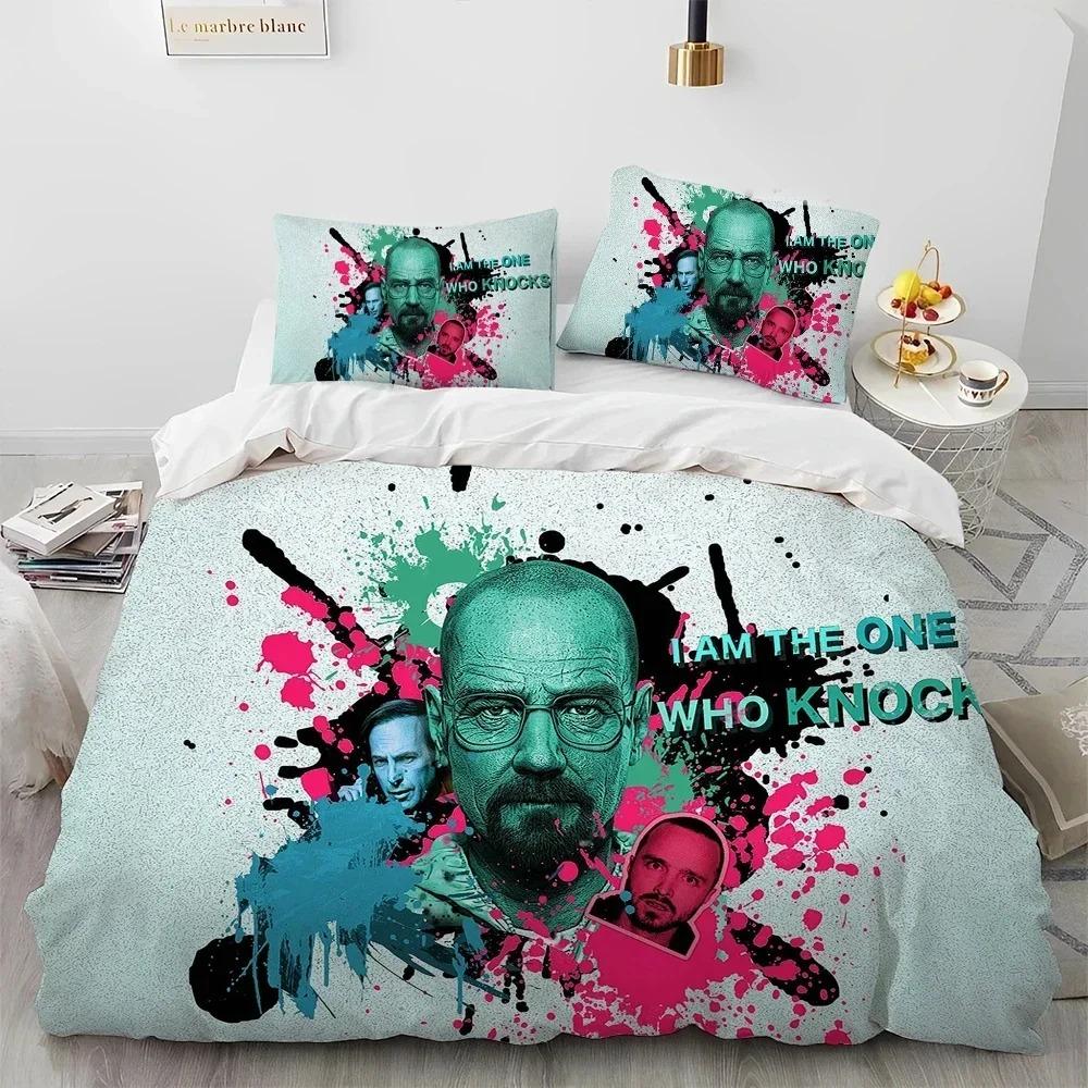 3D Breaking Bad Walter Hartwell Bettwäsche-Set, Bettbezug Bett-Set Steppdeckenbezug Kissenbezug, King Queen Size Bettwäsche-Set Kind US Queen 228x228cm