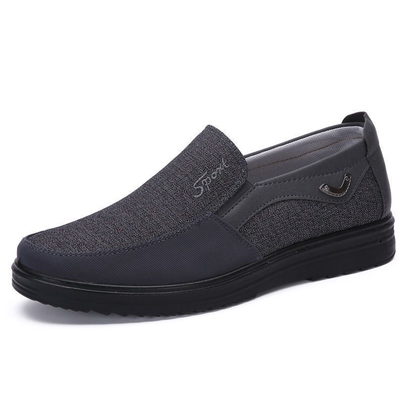 38-50 Leinwand Schuhe Männer Sommer Klassische Faulenzer Männer Casual Schuhe Atmungsaktive Wanderschuhe Flache Männer Schuhe Turnschuhe Plus Größe 48 grau