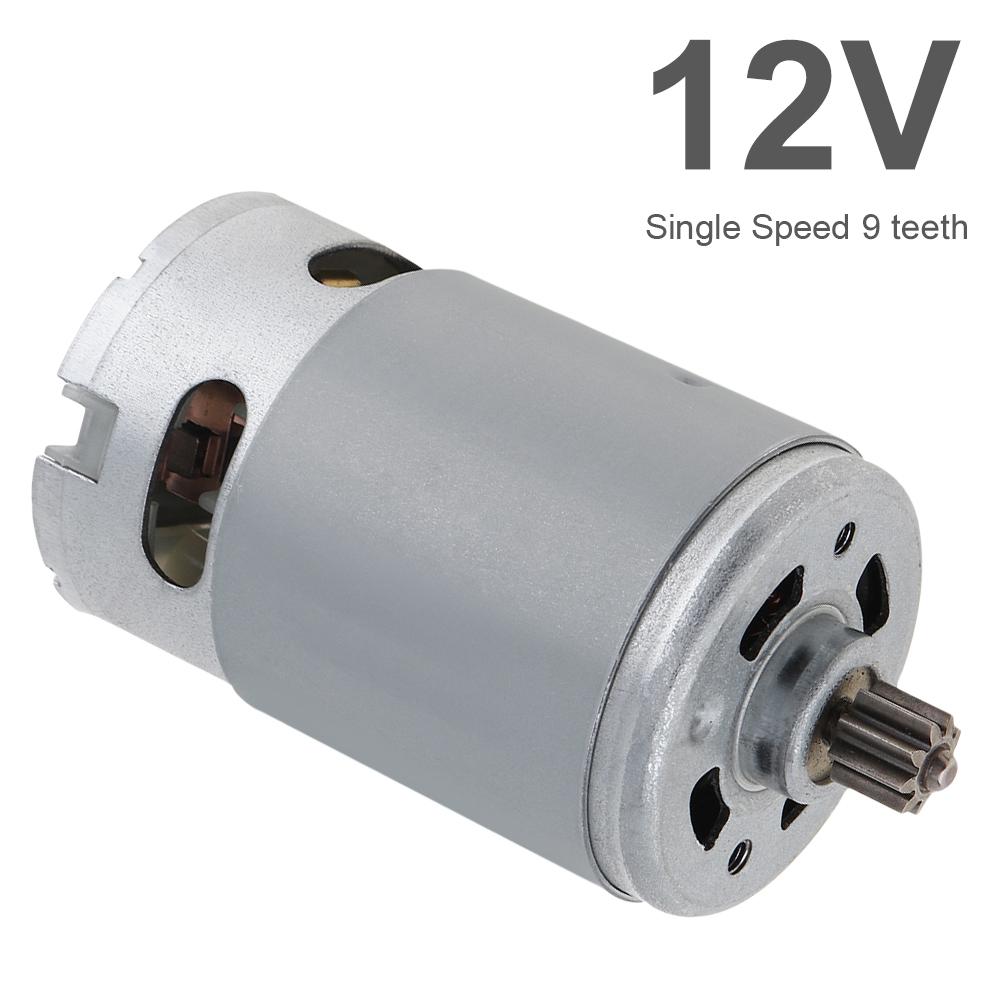 RS550 DC-Motoren 10,8 V/12 V/14,4 V/16,8 V/18 V/21 V/25 V Bohrmotor mit 9/11/12 Zähnen, hohem Drehmomentgetriebe für elektrische Bohrmaschine 12V 9T
