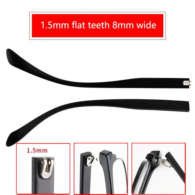 1 Paar Brillenbügel Doppelzahn Flache Zähne Tr90 Brillen Ersatz Rutschfeste Bügel Brillen Reparatur Zubehör 8mm