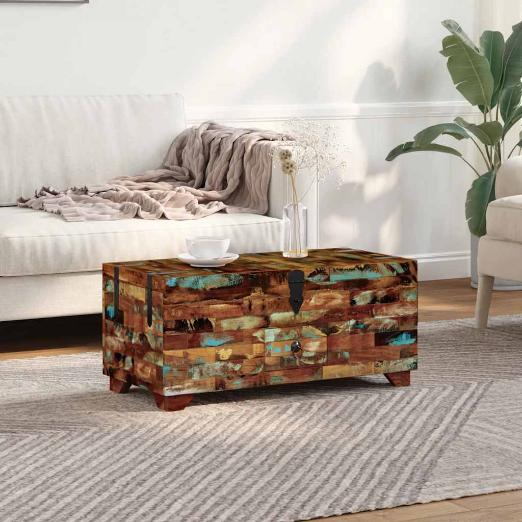 Vidaxl Couchtisch-Truhe aus recyceltem Holz 80x40x35 cm