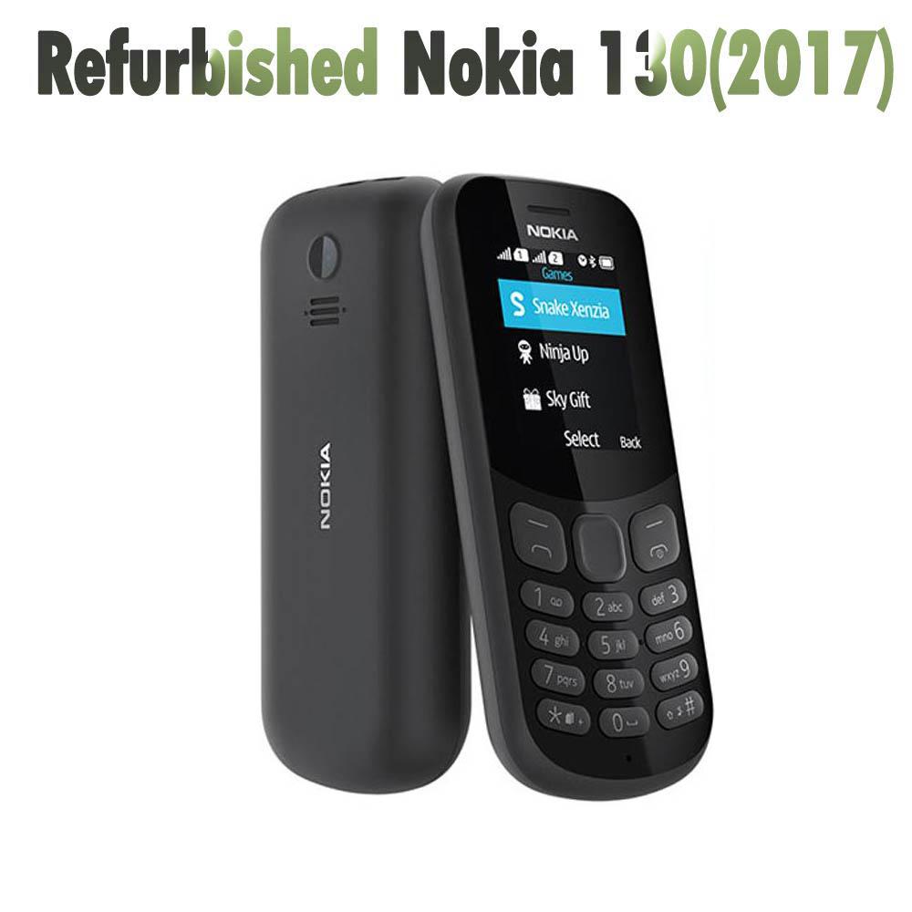 Überholtes Nokia Original Nokia 130 (2017) GSM 900 / 1800 Dual-SIM Entsperrtes Mobiltelefon mit 2 SIM Simple Set schwarz