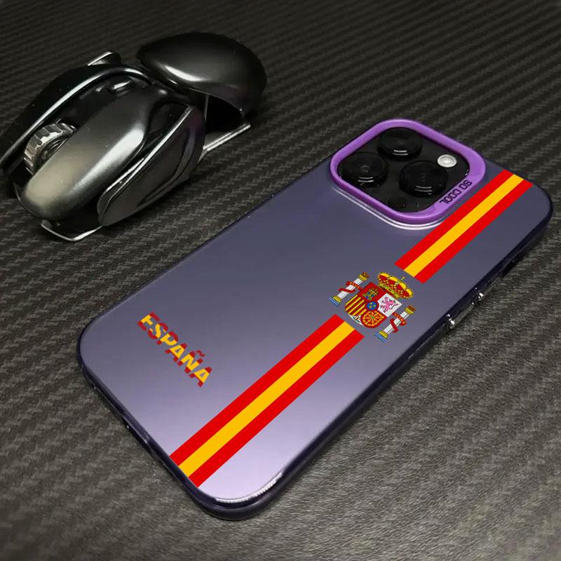 Spanien LOGO España Rote Gelbe Linie Hülle Für Apple iPhone 17 16e 16 14 15 13 11 Pro Max Plus 12 17Air Stoßfeste Hülle Handyhülle iPhone 13 Pro