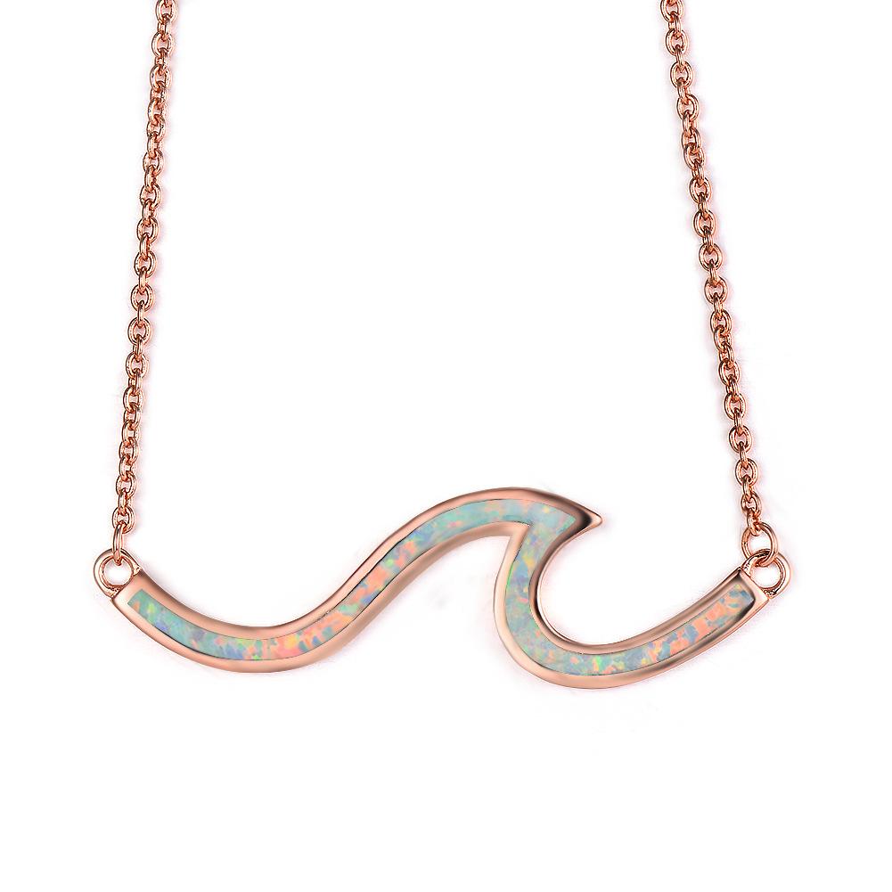 Damen Wellen-Halskette mit exquisiten Accessoires Schlichte und personalisierte Light Luxury Halskette
