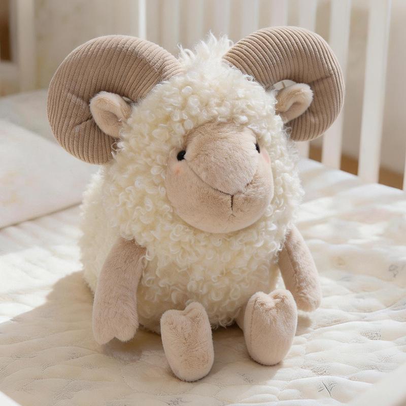 Süßes Schaf Plüschtier Kawaii Stofftier Weiche Lamm Puppe Flauschiges Plüschtier Geschenk für Kinder Baby Kinderzimmer Deko Geburtstag Weihnachten Geschenk 35cm