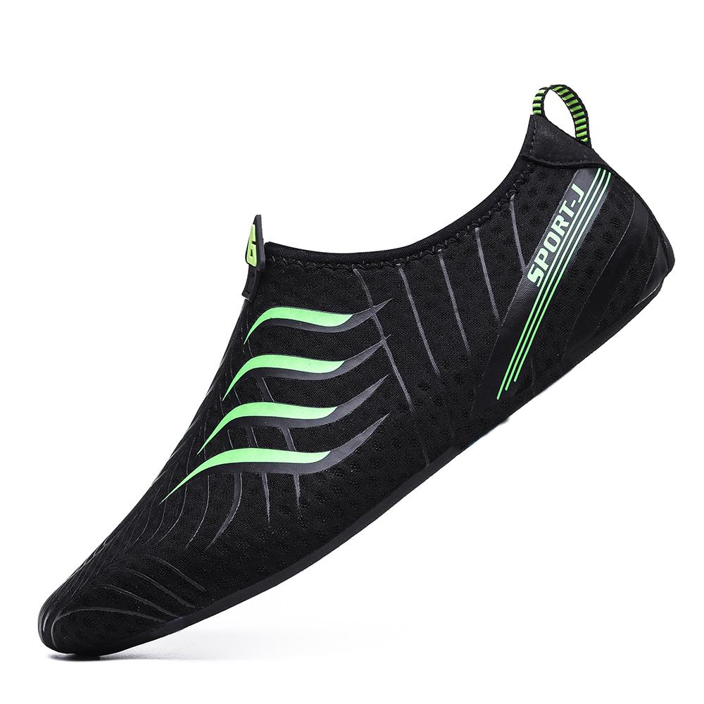 Schnell trocknende Herren-Strandschuhe, Sommer, weich, Surfen, Aqua-Schuhe, Damen, elastisch, atmungsaktiv, Schwimmschuhe, Liebhaber, Tauchen, Meer, Waten, Turnschuhe 43 grün