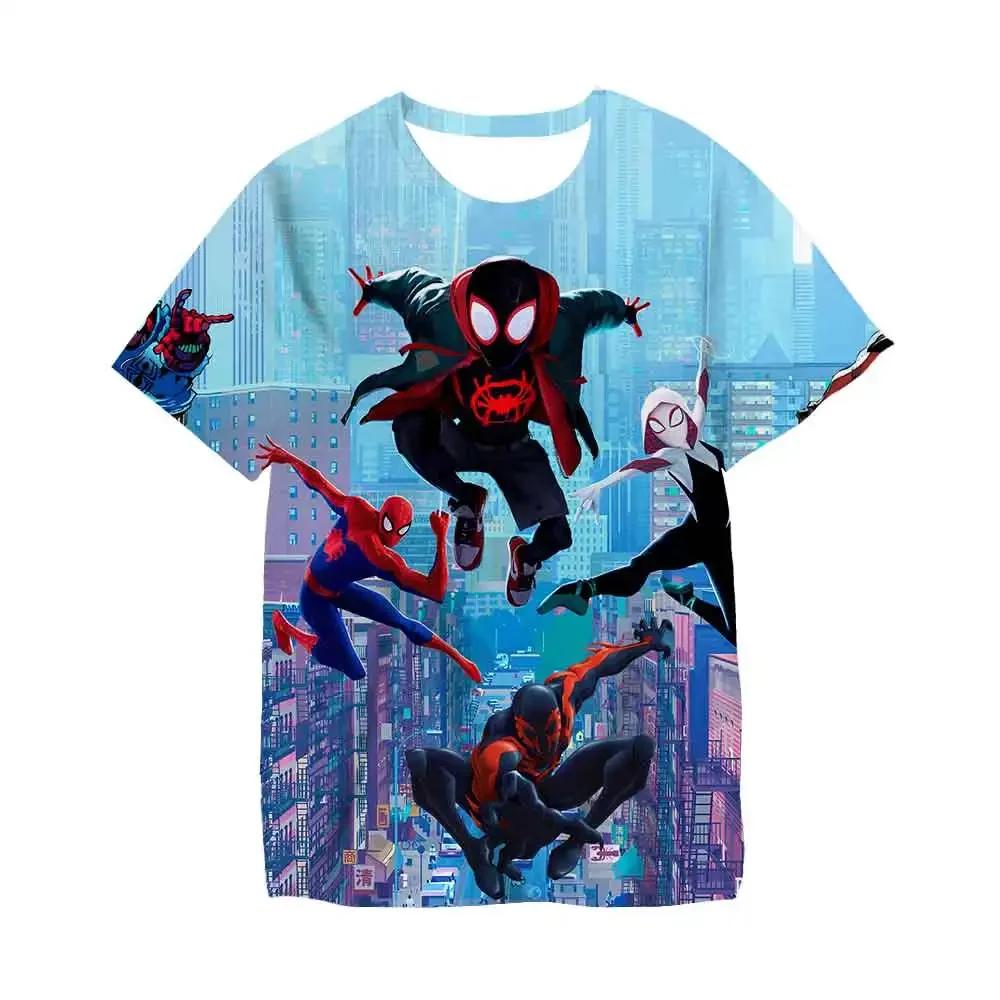 Marvel Superheld Hulk T-Shirt Jungenkleidung Kinder-T-Shirt Spider-Boy Kinder-Oberteil T-Shirt Sommer Kurzarm-T-Shirt 120 graue